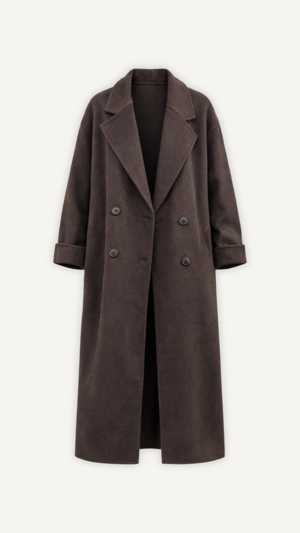 Manteau long laine premium femme Myraïda | Finition haut de gamme