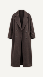 Manteau long laine premium femme Myraïda | Finition haut de gamme