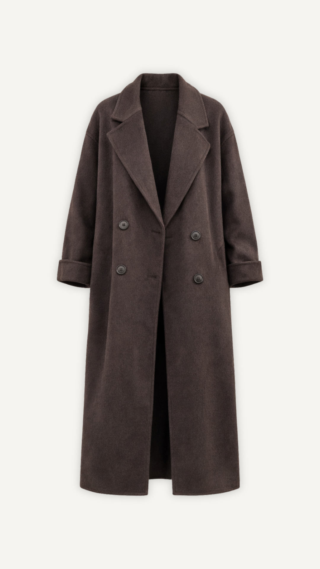 Manteau long laine premium femme Myraïda | Finition haut de gamme