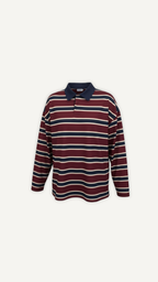 Polo rayé essentiel bordeaux femme Myraïda | Style casual chic