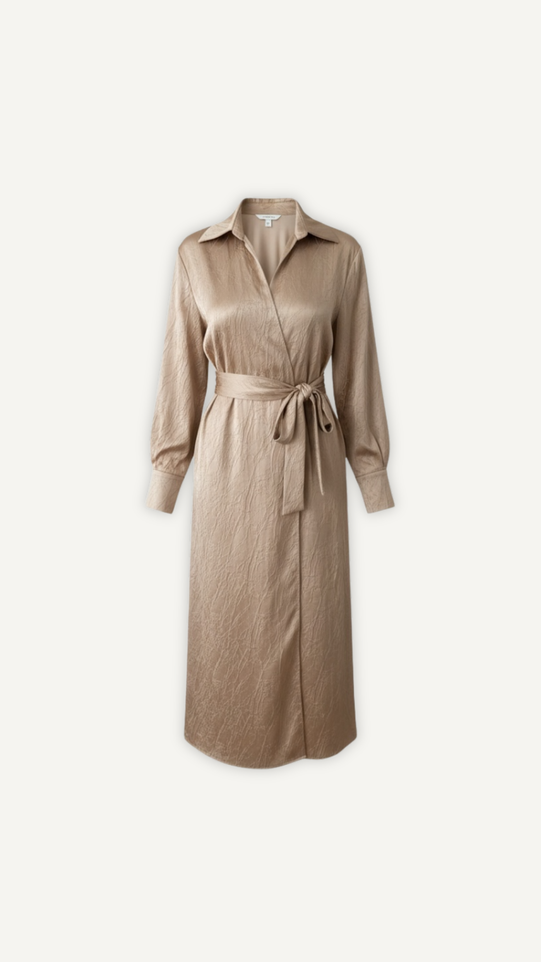 Robe longue fluide beige élégante Myraida | Tenue de soirée ou cérémonie