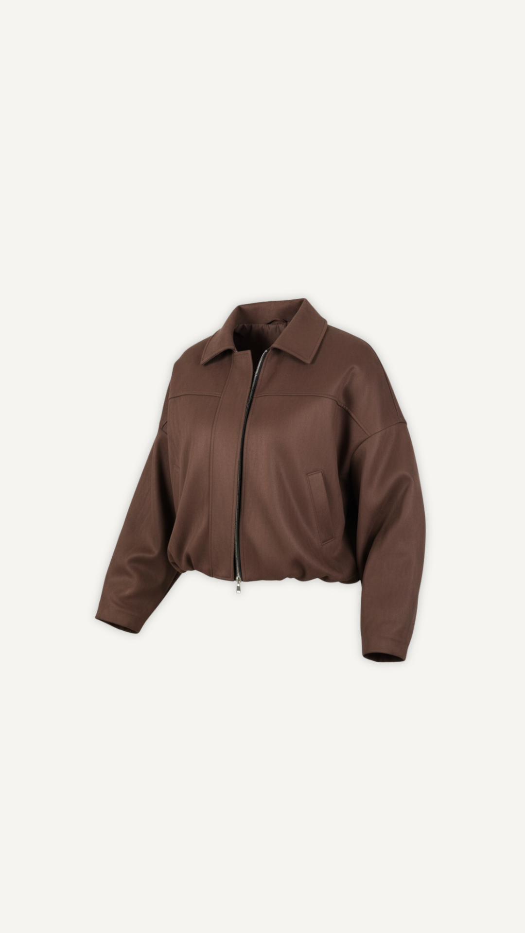 Veste en suédine marron femme Myraida | Touché velours et coupe courte